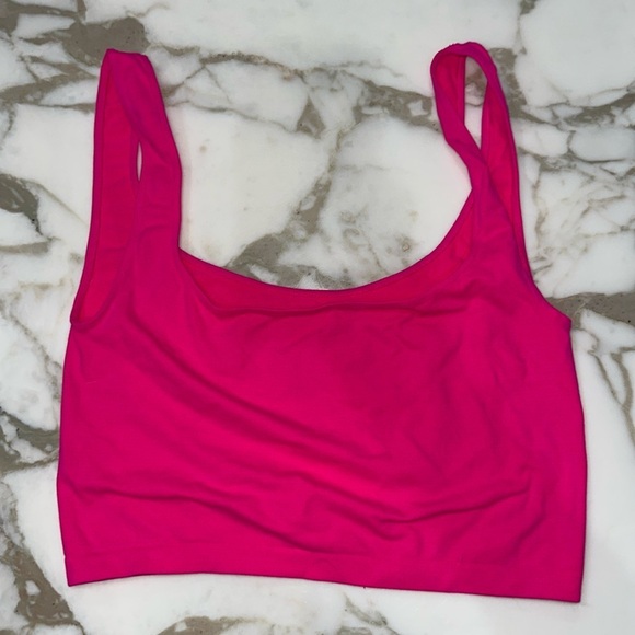Free People Intimately neon pink cropped tank top - Picture 1 of 3
